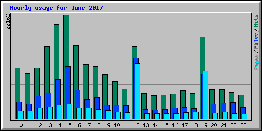 Hourly usage for June 2017