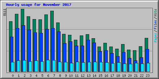 Hourly usage for November 2017