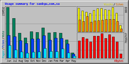 Usage summary for sankyu.com.sa